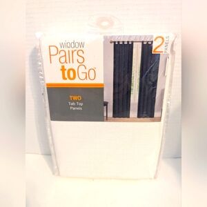 Two‎ Tab Too White Window Panels measure 60x84 NEW